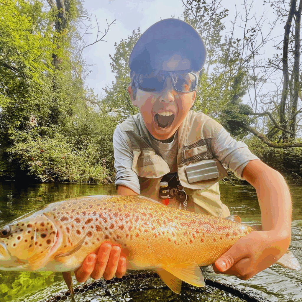 Haruki from Under 18 England River and Bank Fly Fishing Team