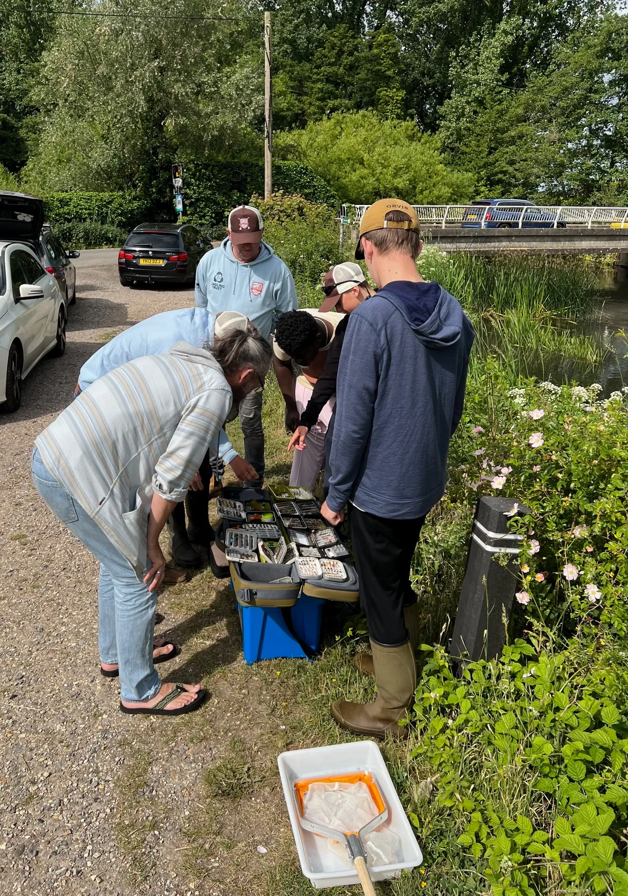 England Under 18 River and Bank Fly Fishing Team practice on River Kennet